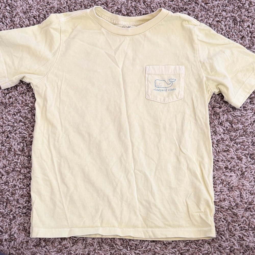 Vineyard Vines Kids Light Yellow Tee